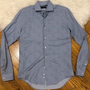 Zara Man Long Sleeve Slim Fit Button Down Shirt